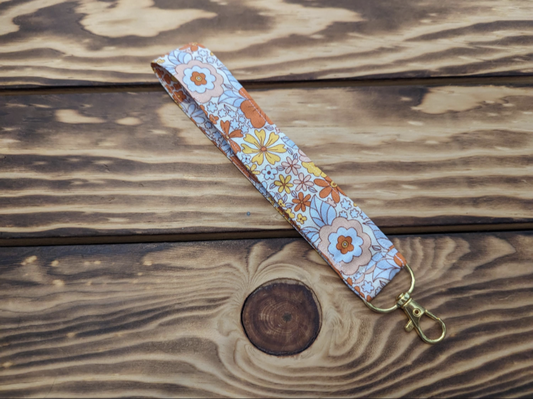 Vintage Flower Wristlet/ Lanyard