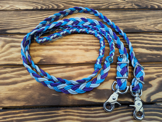 Purple Blue and Grey Reins