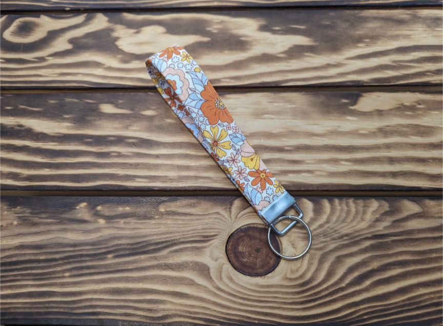 Vintage Flower Wristlet/ Lanyard
