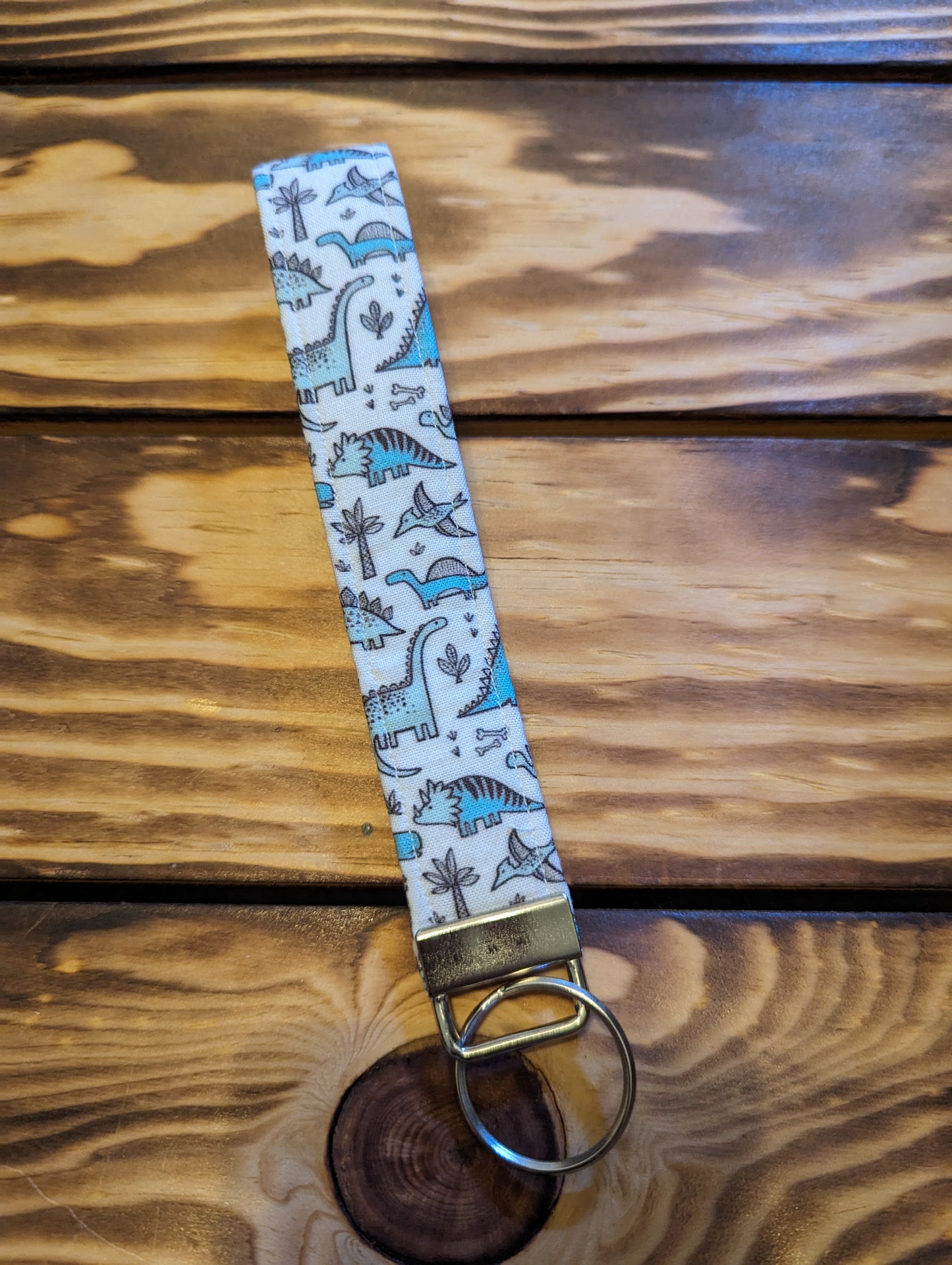 Blue Dino Wristlets/ Lanyard