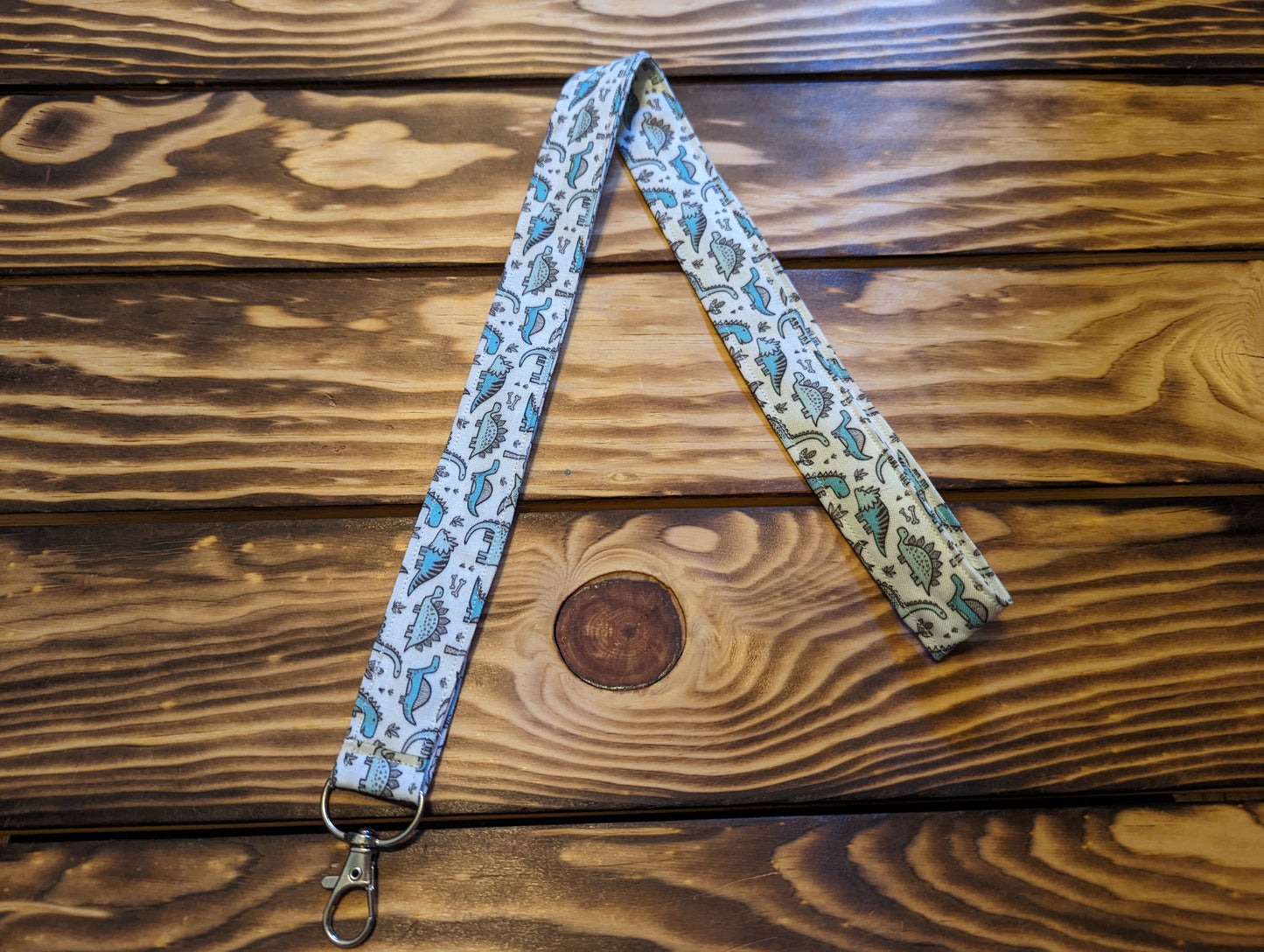 Blue Dino Wristlets/ Lanyard