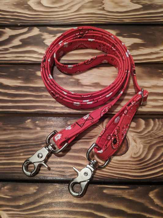 Red Paisley Nylon Reins